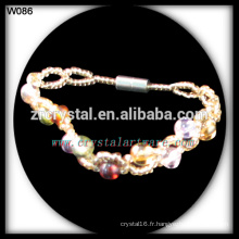 W086 collier en cristal papillon